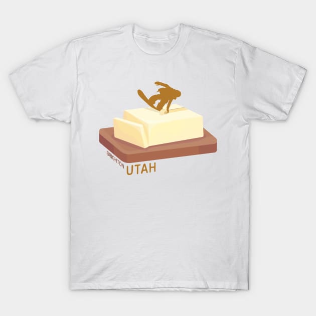 Snowboard Butter Carving | Brighton Utah T-Shirt by KlehmInTime